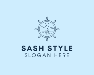 Sailing Boat Helm logo design