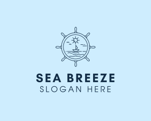 Boat - Sailing Boat Helm logo design