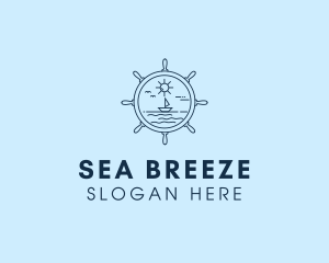 Sailing - Sailing Boat Helm logo design