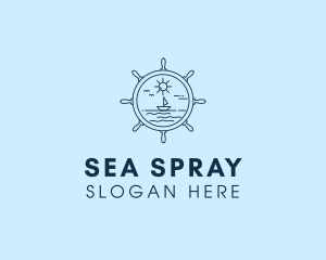 Sailing Boat Helm logo design