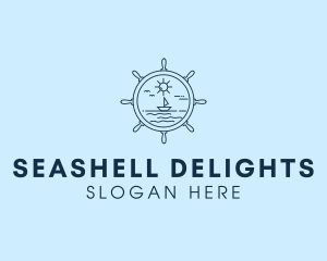 Sailing Boat Helm logo design