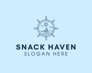 Sailing Boat Helm logo design