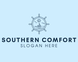 Sailing Boat Helm logo design