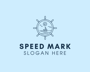 Sailing Boat Helm logo design