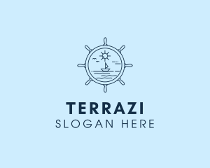 Sailing Boat Helm logo design