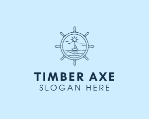 Sailing Boat Helm logo design