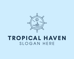 Sailing Boat Helm logo design