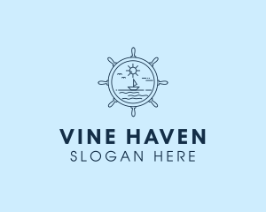 Sailing Boat Helm logo design