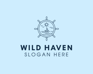 Sailing Boat Helm logo design