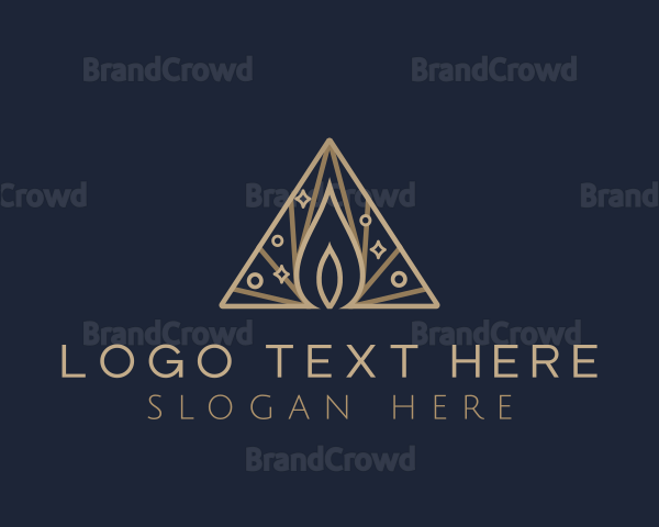 Premium Flame Candle Logo