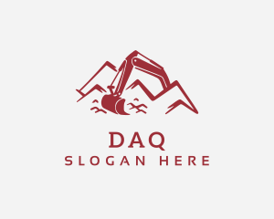 Mountain Backhoe Machine logo design