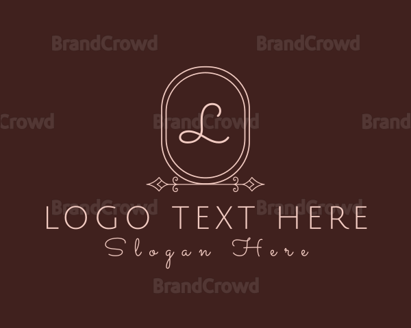 Luxurious Oval Beauty Salon Logo