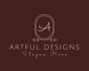 Luxurious Oval Beauty Salon logo design