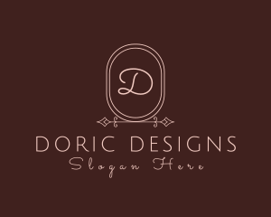 Luxurious Oval Beauty Salon logo design