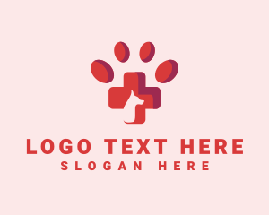 Kennel - Pet Dog Paw Veterinary logo design