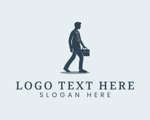 Recruitment - Professional Businessman Staff logo design