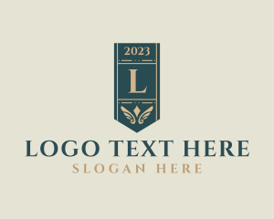 Mediterranean - Wings Banner Letter logo design