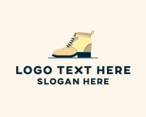 Leather Shoes - Leather Boots Shoes logo design