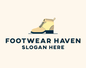 Leather Boots Shoes logo design