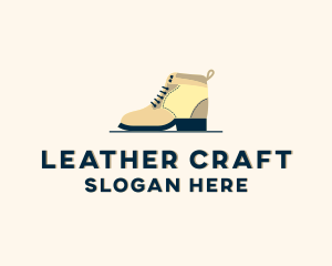 Leather Boots Shoes logo design