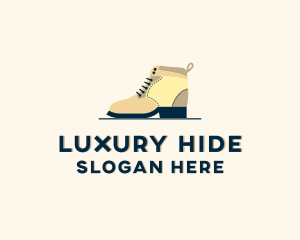 Leather - Leather Boots Shoes logo design