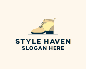 Loafer - Leather Boots Shoes logo design