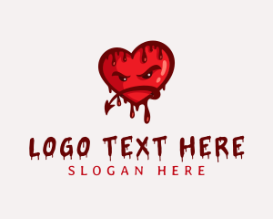 Devil - Bloody Demon Heart logo design