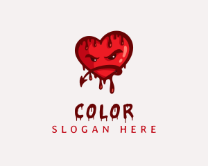 Black Devil - Bloody Demon Heart logo design