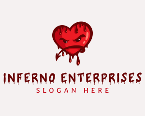 Bloody Demon Heart logo design