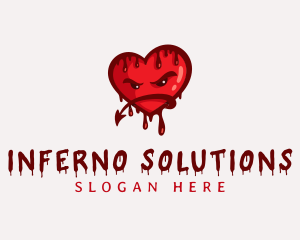 Bloody Demon Heart logo design