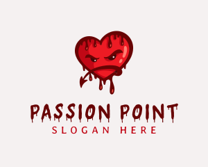 Lust - Bloody Demon Heart logo design