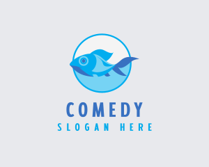 Aquatic - Swimming Aquarium Fish logo design