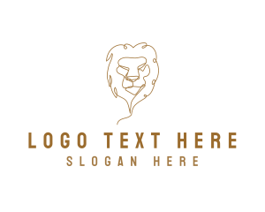 Africa - Safari Wild LIon logo design