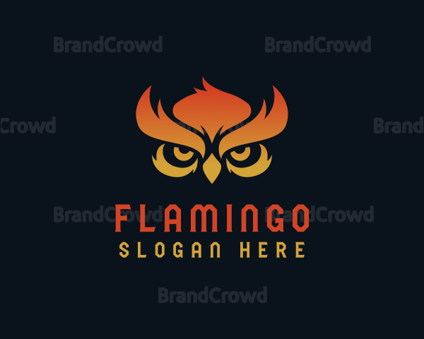 Owl Flame Eye Logo