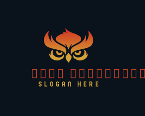 Owl - Owl Flame Eye logo design