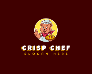 Bear Pizza Chef logo design