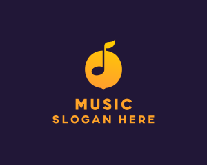 Lemon Music Note  logo design