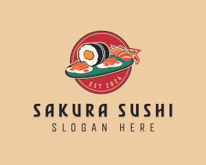 Asian Sushi Restaurant logo design