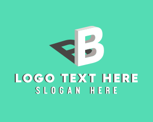 Concrete - Generic Professional 3D Letter B logo design