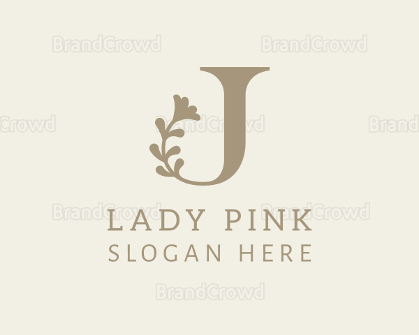Flower Blossom Letter J Logo