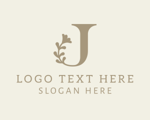 Plant - Flower Blossom Letter J logo design