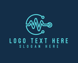 Ecg - Minimalist Stethoscope Lifeline logo design