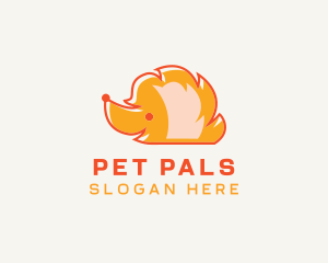 Hedgehog Pet Animal logo design