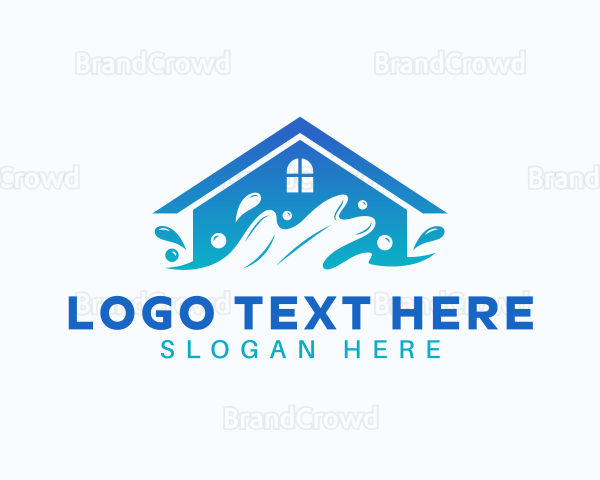 House Splash Cleaning Logo