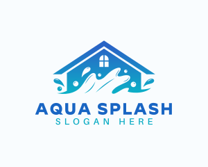 House Splash Cleaning logo design