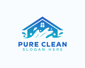Disinfecting - House Splash Cleaning logo design