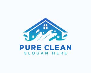 House Splash Cleaning logo design