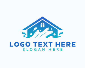 House - House Splash Cleaning logo design