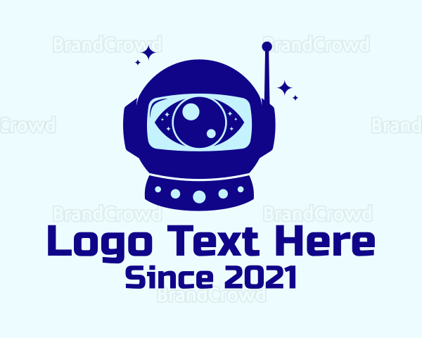 Astronaut Helmet Eye Logo