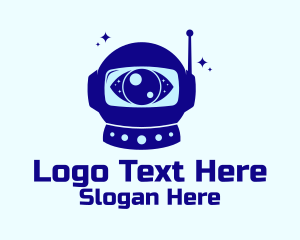 Astronaut Helmet Eye Logo